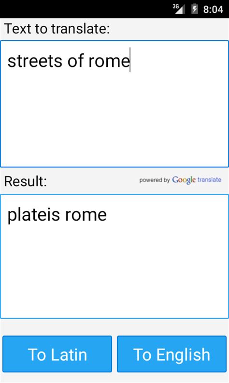 google translate english to latin.